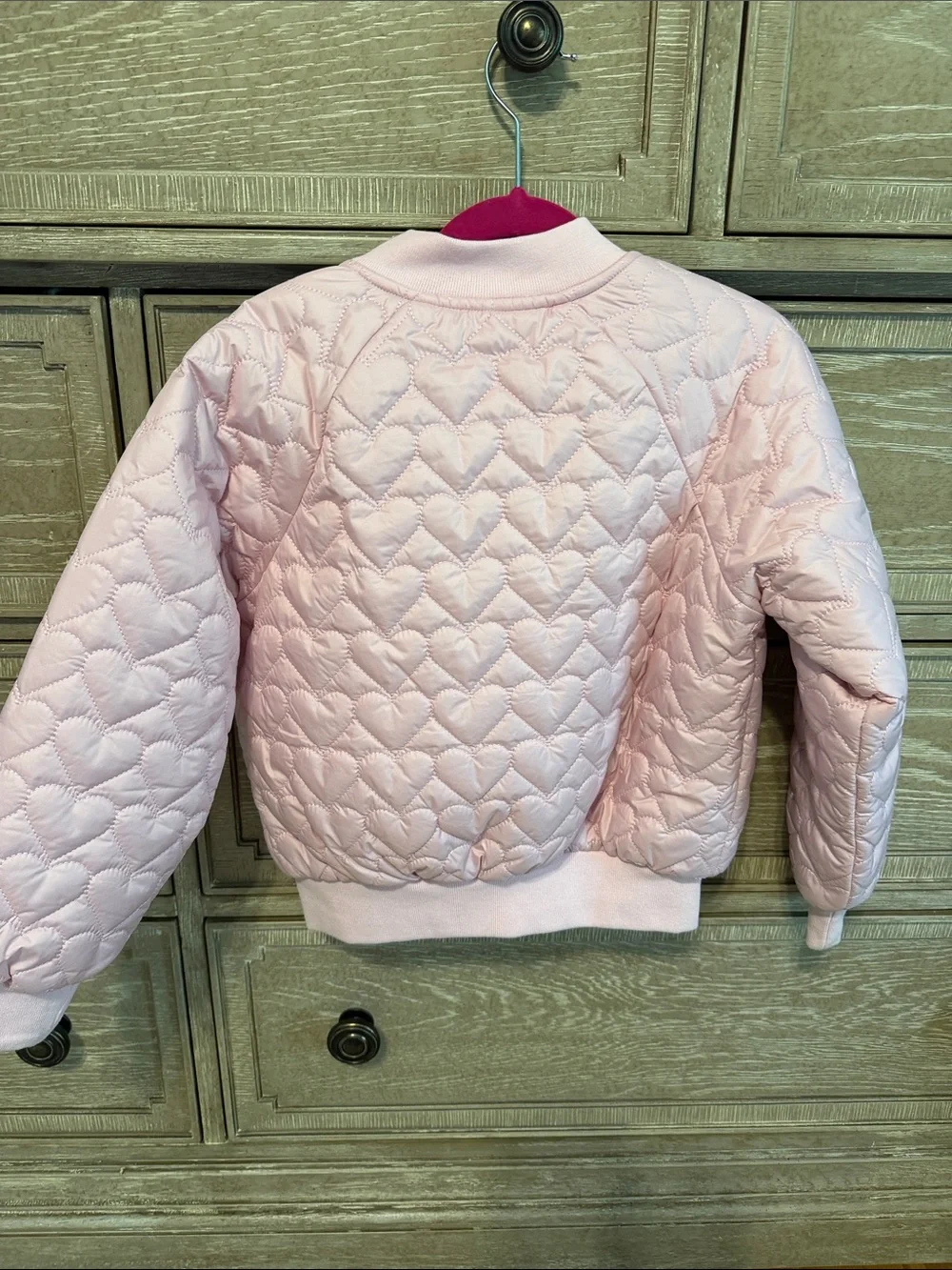 Lola and The Boys Light Pink Quilted Heart Jacket